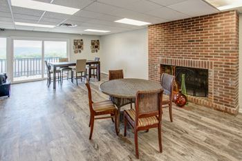 Clubhouse with fireplace